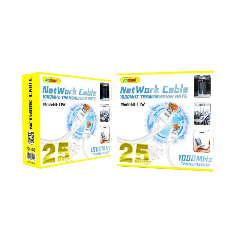 Andowl Καλώδιο δικτύου Ethernet 25m 1000MHz U/UTP Cat.5e Q-T152 - Net Work Cable ANDOWL
