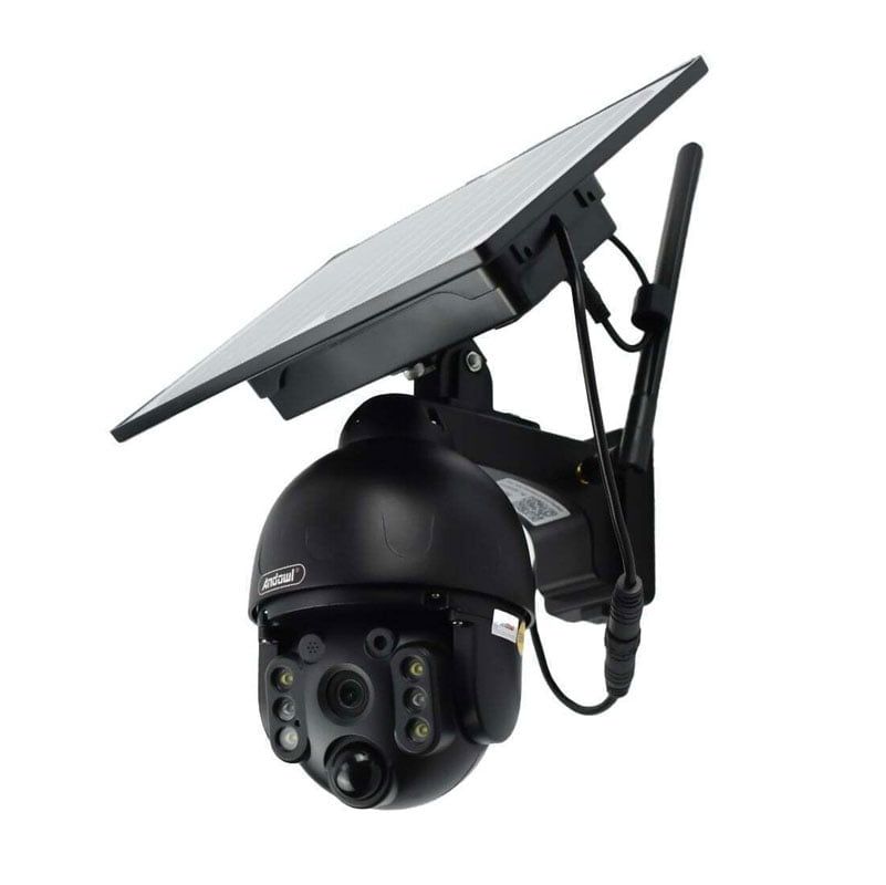 Andowl IP Κάμερα Παρακολούθησης Wi-Fi 1080p Full HD 4K Αδιάβροχη Μπαταρίας με Αμφίδρομη Επικοινωνία Q-SX80 4G+5G SIM - Solar Camera Wireless Smart ANDOWL
