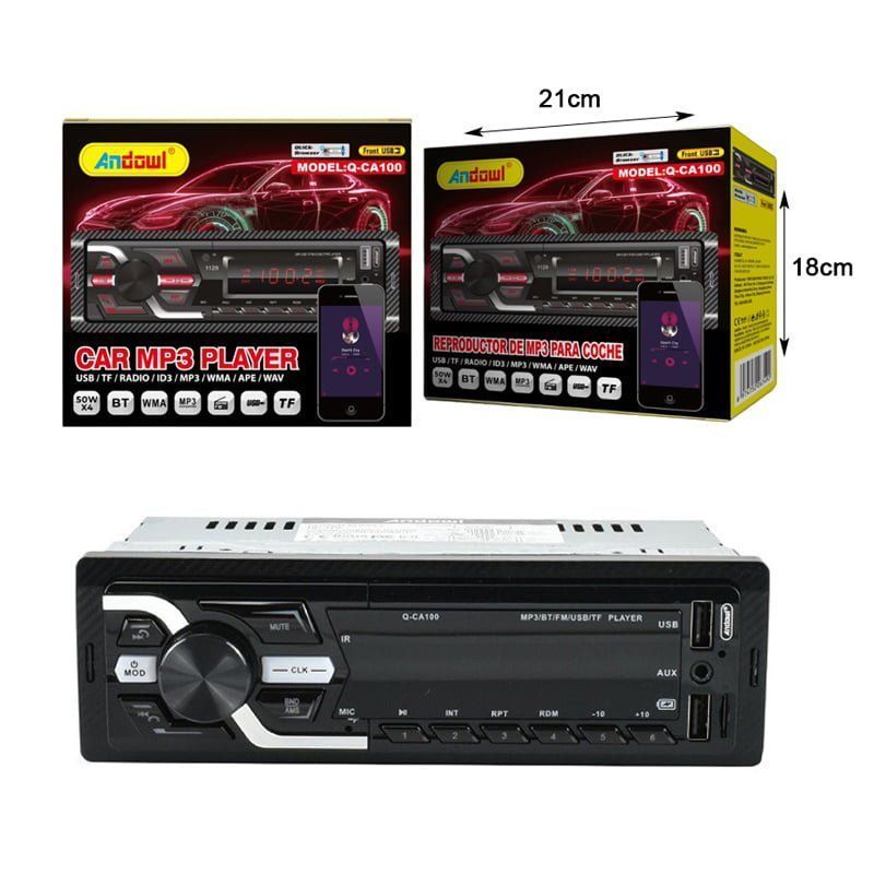 Andowl Ηχοσύστημα Αυτοκινήτου 1DIN (Bluetooth/USB/WiFi/GPS) Q-CA100 - Car MP3 player ANDOWL