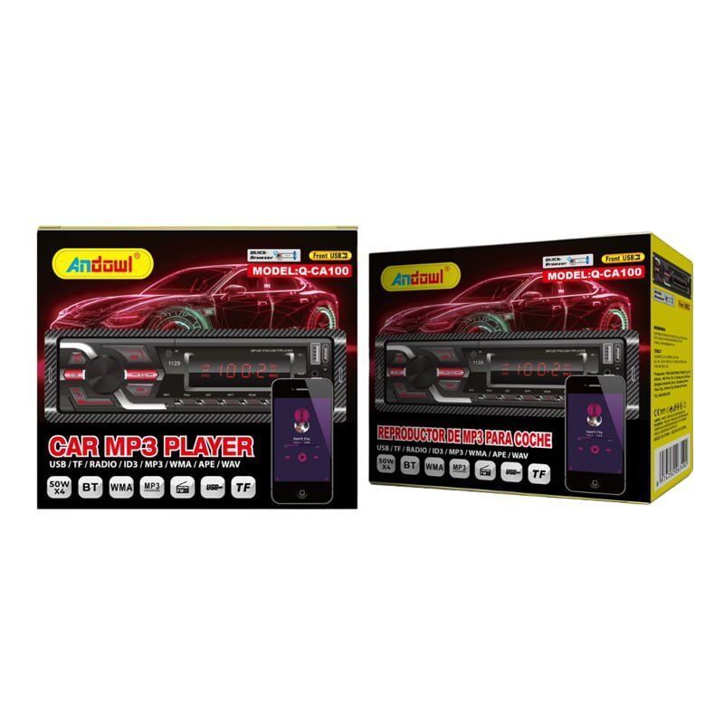 Andowl Ηχοσύστημα Αυτοκινήτου 1DIN (Bluetooth/USB/WiFi/GPS) Q-CA100 - Car MP3 player ANDOWL