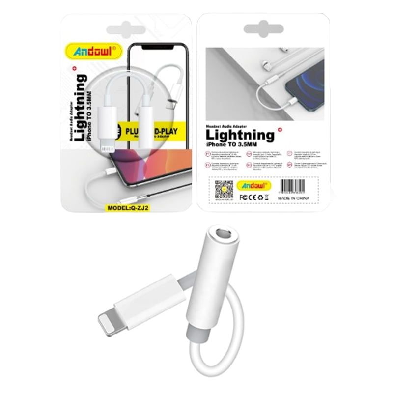 Andowl Q-ZJ2 Μετατροπέας Αντάπτορας 3.5mm σε Lightning - Lightning to 3.5mm Audio Jack Cable ANDOWL