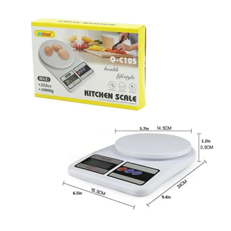 Andowl Ψηφιακή Ζυγαριά Κουζίνας 1gr/10kg Q-C105 - Kitchen Cale OEM