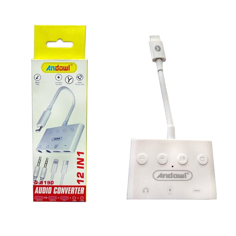 Andowl Αντάπτορας Ήχου 12 σε 1 για iPhone Q-A190 - 12in1 Audio Converter ANDOWL