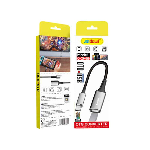 Andowl Αντάπτορας OTG USB C σε USB Q-ZH019 - Converter OTG USB C to USB ANDOWL