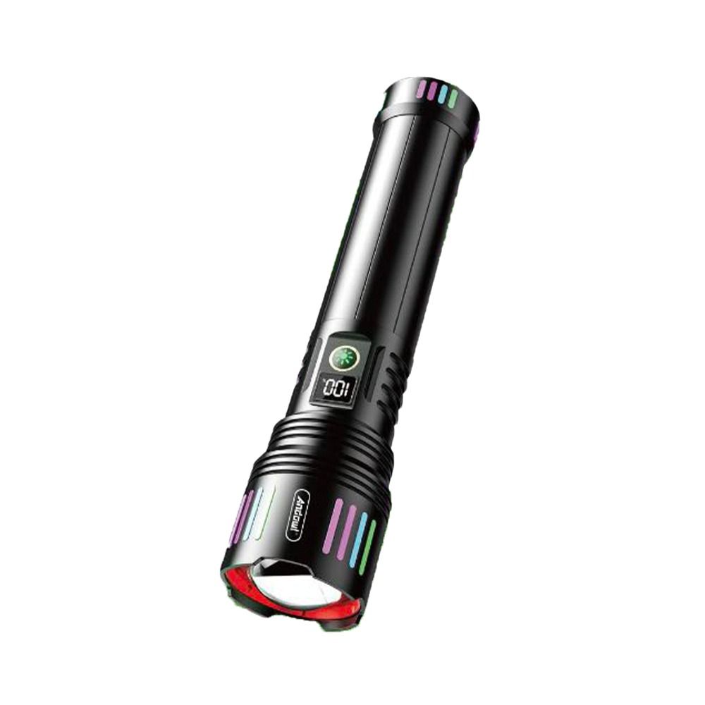 Andowl Επαναφορτιζόμενος Φακός Led 2000mAh με 5 λειτουργίες με δυνατότητα ζουμ L660 - Aluminum Alloy Strong Light Flashlight OEM
