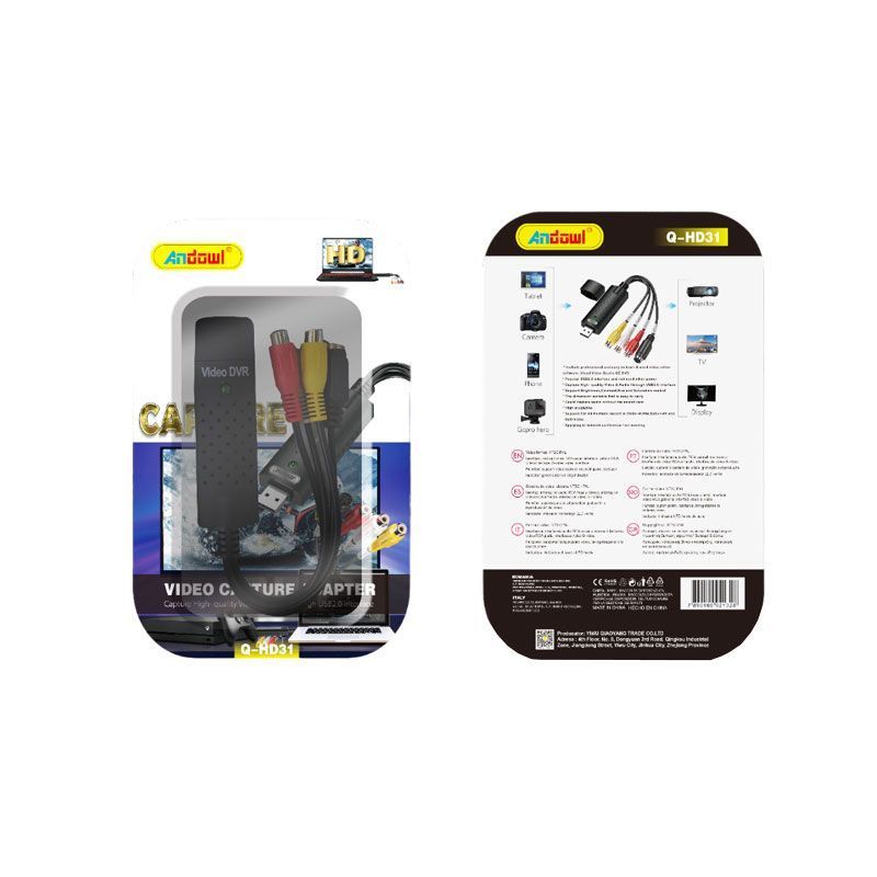 Andowl Αντάπτορας Video Capture για Laptop / PC και σύνδεση USB-A Q-HD31 ANDOWL