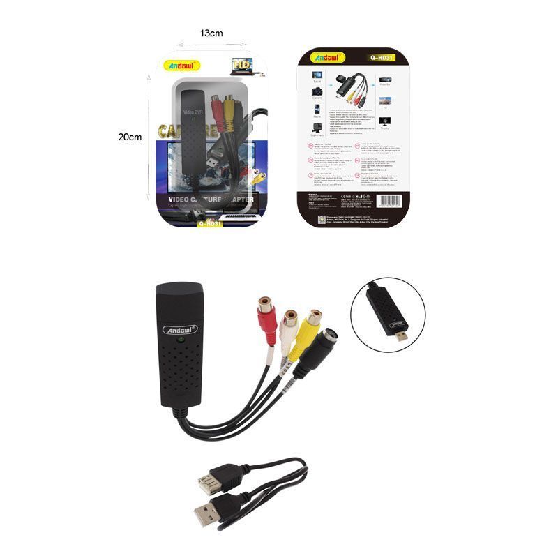 Andowl Αντάπτορας Video Capture για Laptop / PC και σύνδεση USB-A Q-HD31 ANDOWL
