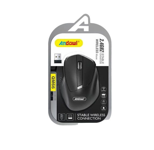 Andowl Ασύρματο Εργονομικό Ποντίκι 2.4 GHZ QM66 - Wireless mouse - Κόκκινο - Μαύρο - Πετρόλ ANDOWL