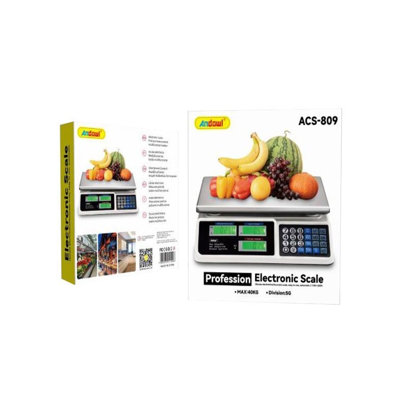 Andowl Επαγγελματική Ψηφιακή Ζυγαριά ACS-809 - Electronic Scale OEM