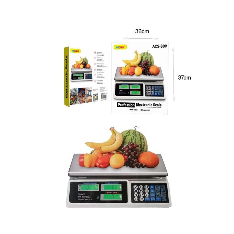 Andowl Επαγγελματική Ψηφιακή Ζυγαριά ACS-809 - Electronic Scale OEM