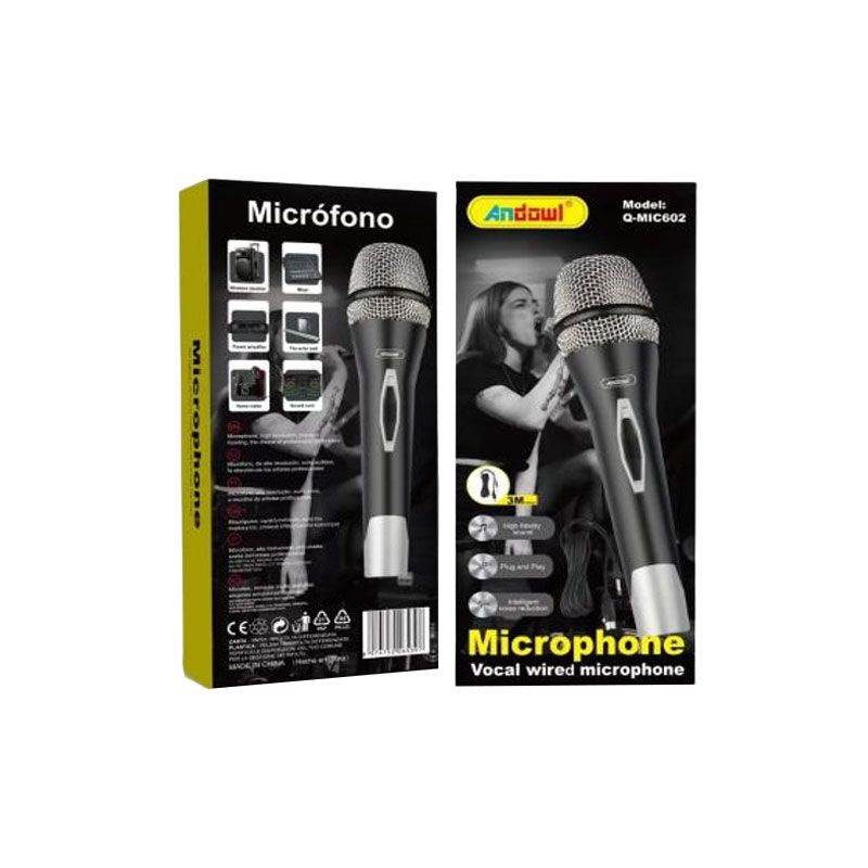 Andowl Ενσύρματο Μικρόφωνο Q-MIC602 Set Χειρός Φωνής – Wireless Microphone ANDOWL