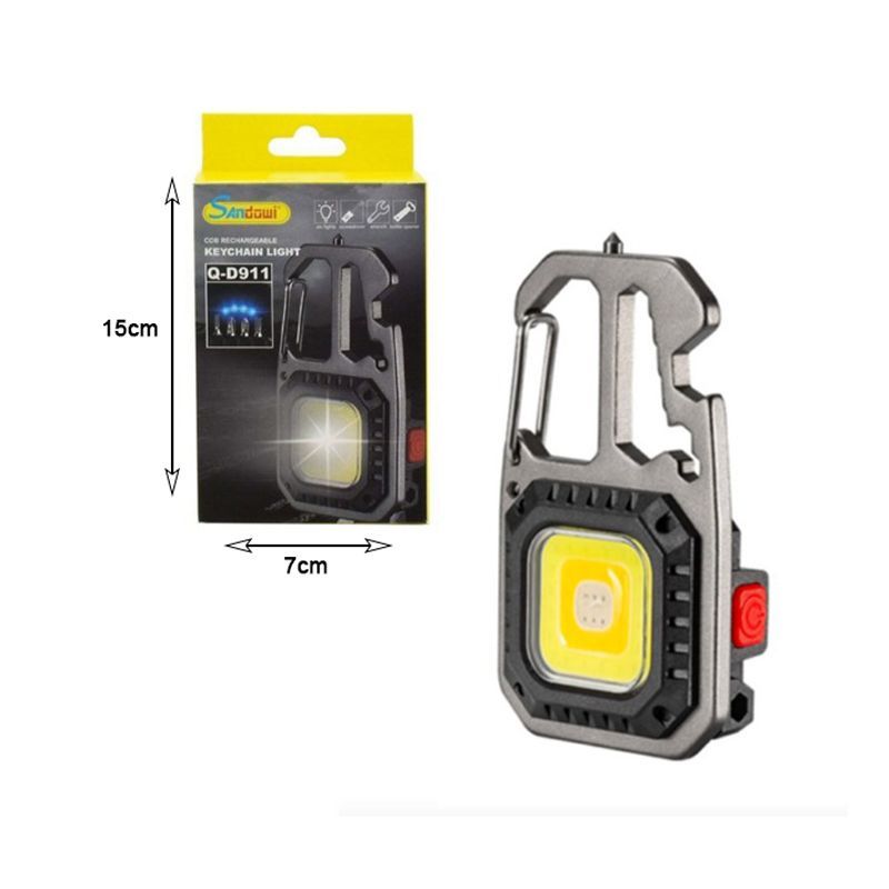 Andowl Πολυεργαλείο Μπρελόκ Φακός Q-D911 - Cob rechargeable keychain light OEM