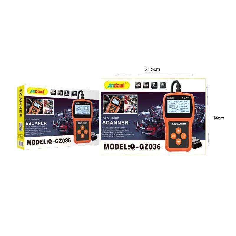 Andowl Ψηφιακό διαγνωστικό αυτοκινήτων OBDII/EOBD Q-GZ36 - Scanner Q-GZ36 ANDOWL