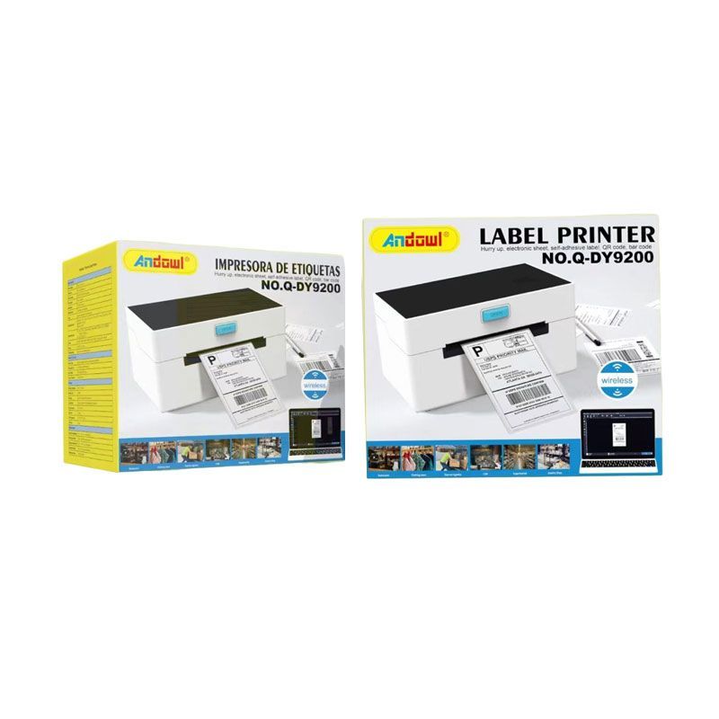 Andowl Ασύρματος θερμικός εκτυπωτής 104mm 203DPI με USB/LAN/Bluetooth Q-DY9200 - Label Printer OEM