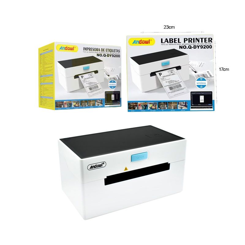 Andowl Ασύρματος θερμικός εκτυπωτής 104mm 203DPI με USB/LAN/Bluetooth Q-DY9200 - Label Printer OEM