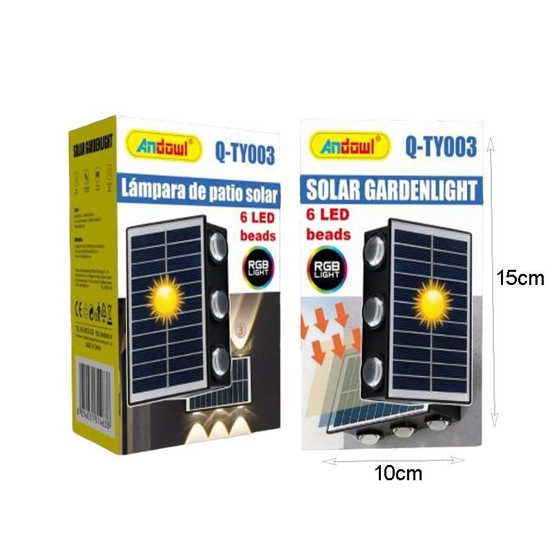 Andowl Ηλιακός Προβολέας με 6 LED και RGB Q-TY003 - Solar Gardenlight Q-TY003 OEM