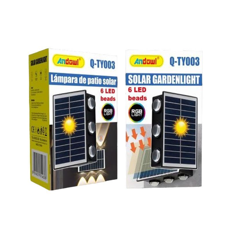 Andowl Ηλιακός Προβολέας με 6 LED και RGB Q-TY003 - Solar Gardenlight Q-TY003 OEM