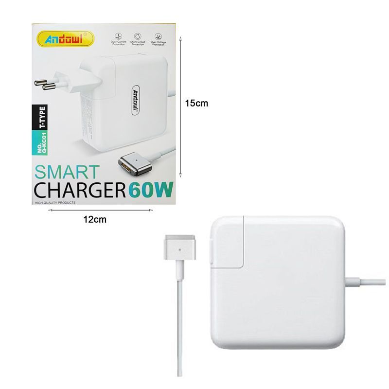 Andowl Φορτιστής Laptop 60W για Apple με Αντάπτορα Τροφοδοσίας Q-KC01 - Smart Charger ANDOWL