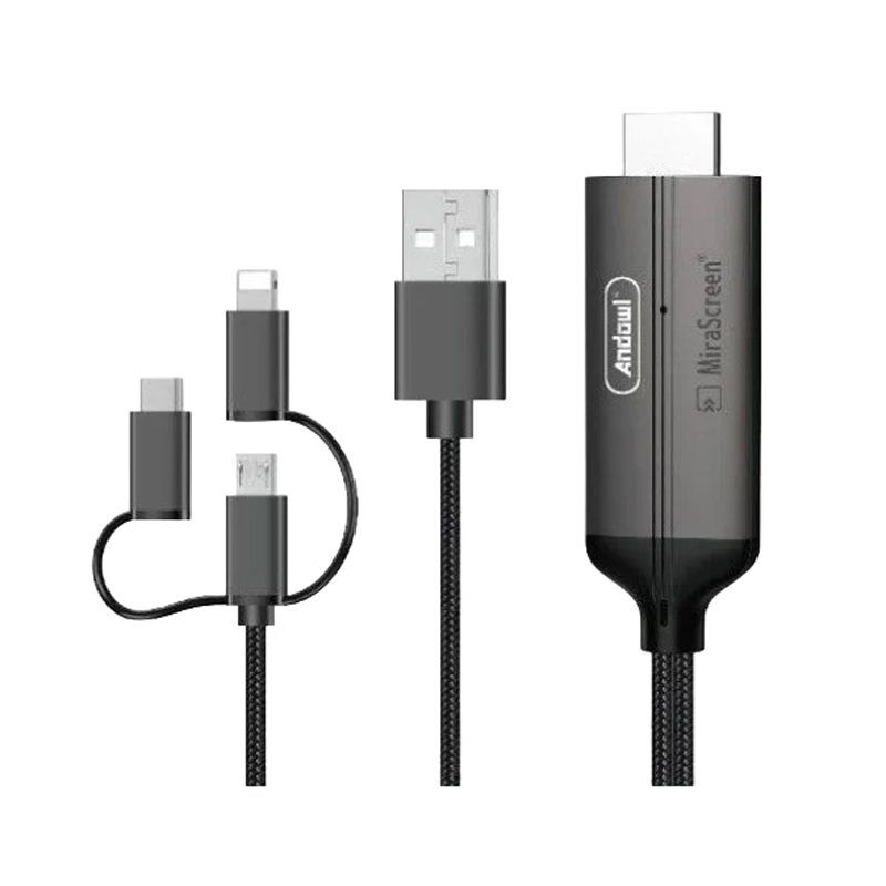 Andowl Καλώδιο USB σε HDTV 3in1 4K HDR Q-HD352 - 3in1 HDTV Cable ANDOWL