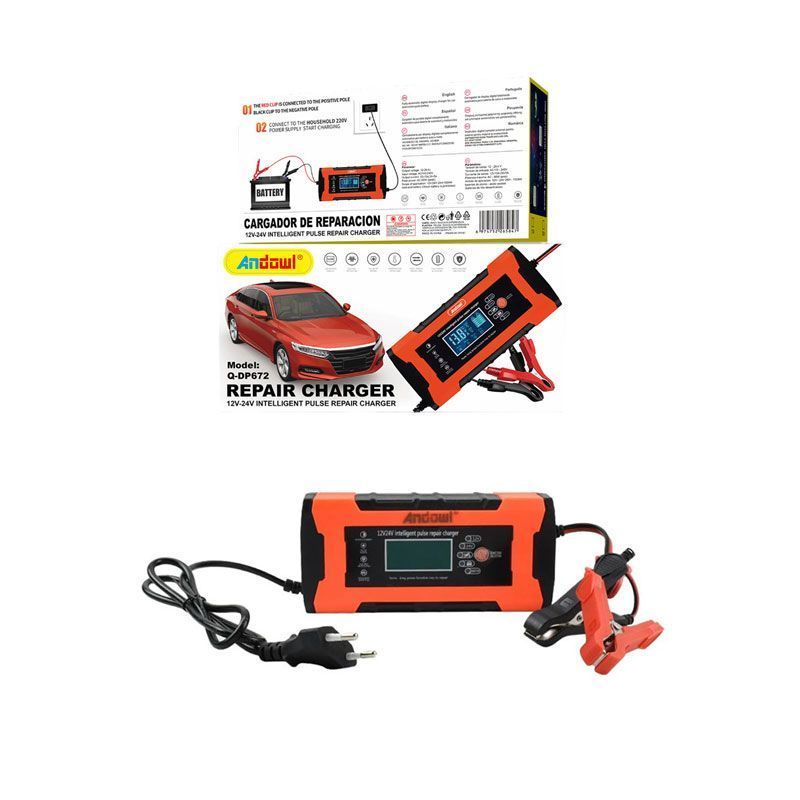 Andowl Φορτιστής Μπαταρίας Αυτοκινήτου 12/24V Q-DP672 - Rerair Charger ANDOWL