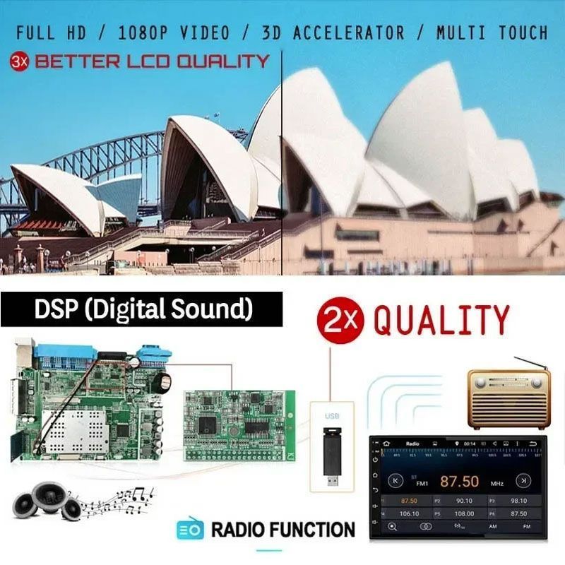 Andowl Ηχοσύστημα Αυτοκινήτου (Bluetooth/USB) με Οθόνη Αφής 7″ Q-CA006 - Car MP5 Player Vertical Screen Universal ANDOWL