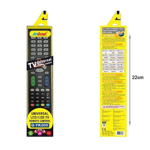 Andowl Universal Τηλεχειριστήριο Q-YK200 για Τηλεοράσεις - TV Universal Remote Control ANDOWL
