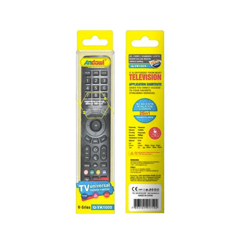 Andowl universal τηλεχειριστήριο τηλεόρασης Q-YK1005 - TV Universal Remote Control OEM
