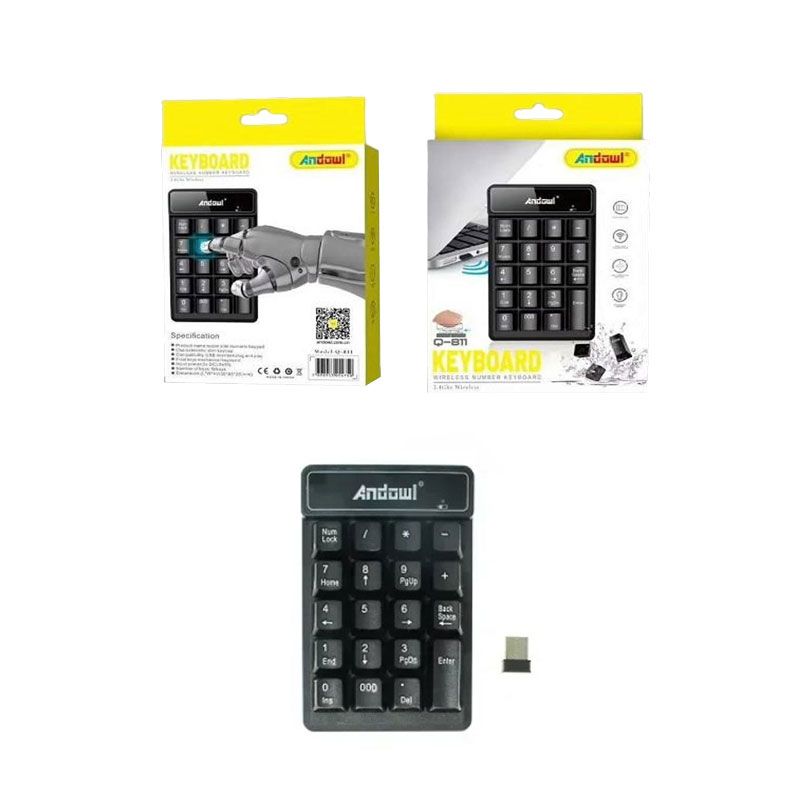 Andowl Ασύρματο Αριθμητικό Πληκτρολόγιο Q-811 – Wireless Number Keyboard ANDOWL
