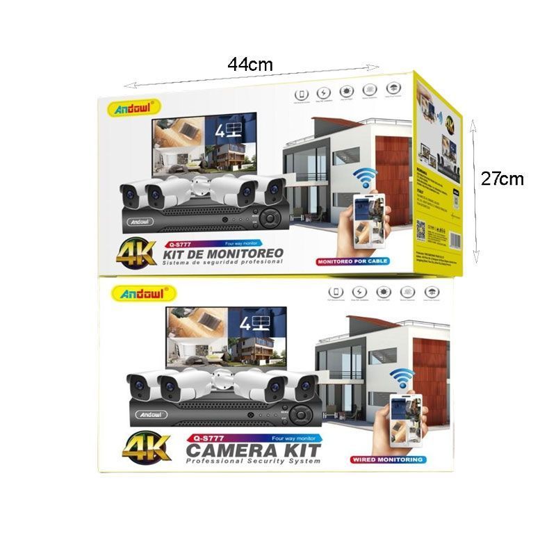 Andowl Ολοκληρωμένο Σύστημα CCTV με 4 Κάμερες Q-S777 - Camera Kit Professional Security System ANDOWL