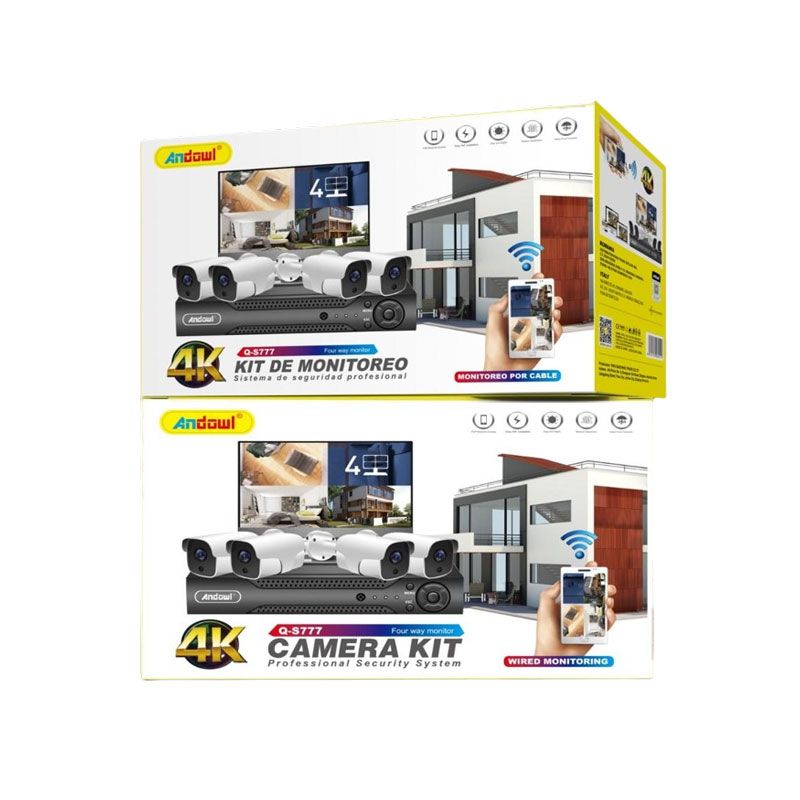 Andowl Ολοκληρωμένο Σύστημα CCTV με 4 Κάμερες Q-S777 - Camera Kit Professional Security System ANDOWL