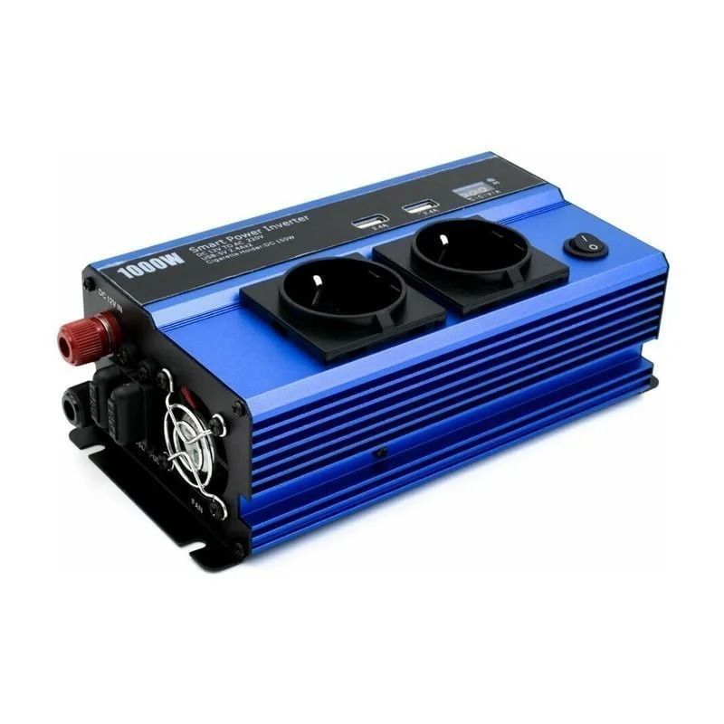 ANDOWL QY-7011 Μετατροπέας Ισχύος Αυτοκινήτου 1000W 12V 220V με 2xUSB - Smart power inverter OEM