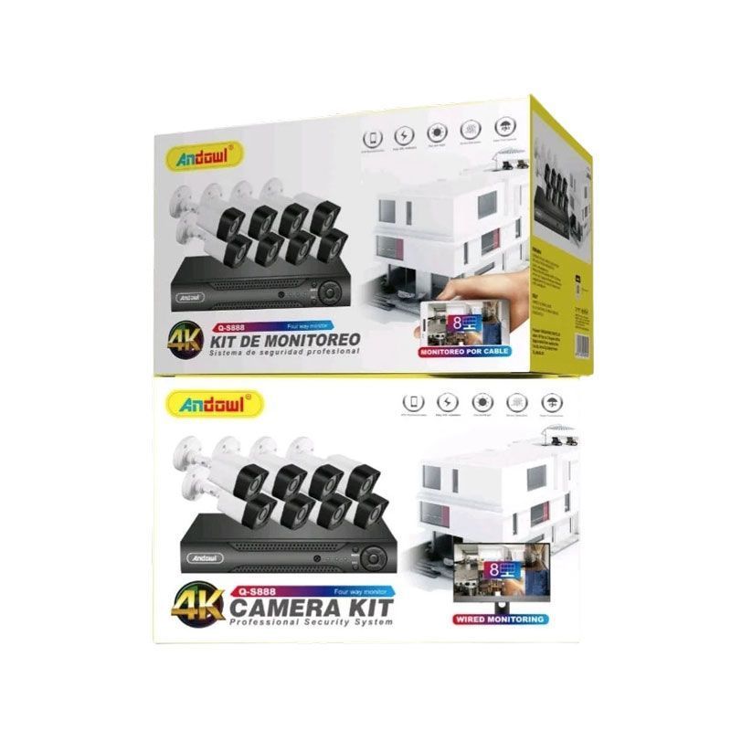 Andowl Ολοκληρωμένο Σύστημα CCTV με 8 Κάμερες 4K Q-S888 - Camera Kit ANDOWL