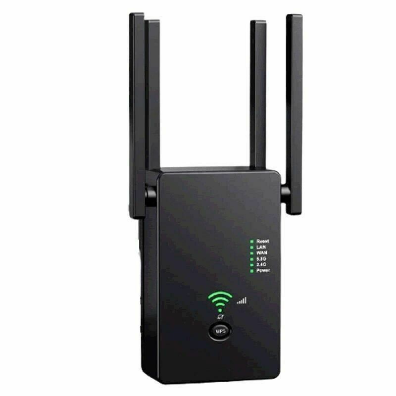 Andowl Q-W012 WiFi Extender Dual Band (2.4 & 5GHz) 1200Mbps με 2 Θύρες Ethernet - WiFi Range Extender/ Repeater/ Router ANDOWL