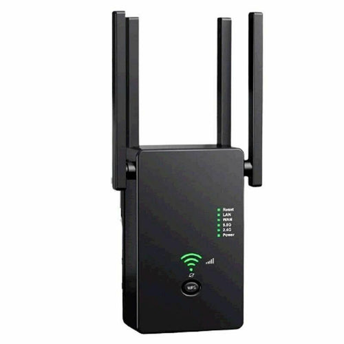 Andowl Q-W012 WiFi Extender Dual Band (2.4 & 5GHz) 1200Mbps με 2 Θύρες Ethernet - WiFi Range Extender/ Repeater/ Router ANDOWL
