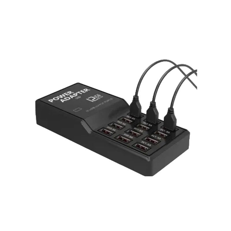 Andowl Βάση Φόρτισης με 12 Θύρες USB-A 60W σε Μαύρο χρώμα Q-CD630 - USB Fast Charger ANDOWL