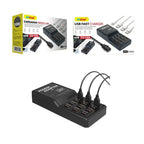Andowl Βάση Φόρτισης με 12 Θύρες USB-A 60W σε Μαύρο χρώμα Q-CD630 - USB Fast Charger ANDOWL