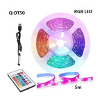 Andowl Αδιάβροχη Ταινία LED Τροφοδοσίας USB (5V) RGB Μήκους 5m και 6 LED ανά Μέτρο με Τηλεχειριστήριο Τύπου SMD5050 Q-DT50 - LED strip lights OEM
