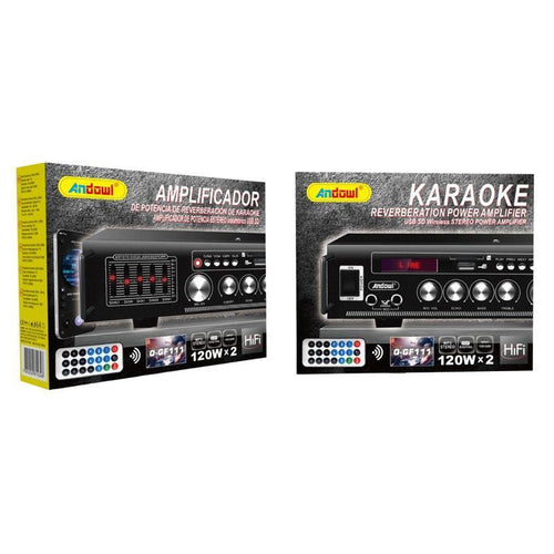 Andowl Ενισχυτής με λειτουργία Karaoke 120Wx2 HiFi Q-GF111 - Karaoke Reverberation Power Amplifier ANDOWL