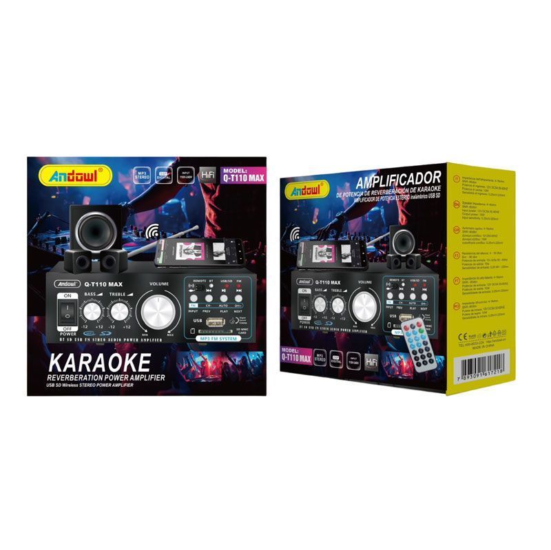 Andowl Τελικός Ενισχυτής Hi-Fi Stereo Q-T110 Max - Karaoke Reverberation Power Amplifier ANDOWL