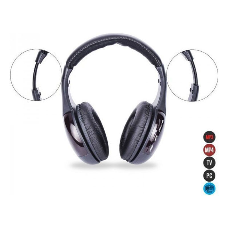 Andowl Ασύρματα Over Ear Ακουστικά Τηλεόρασης Μαύρα QY-2001 - 5in1 Wireless Earphone ANDOWL