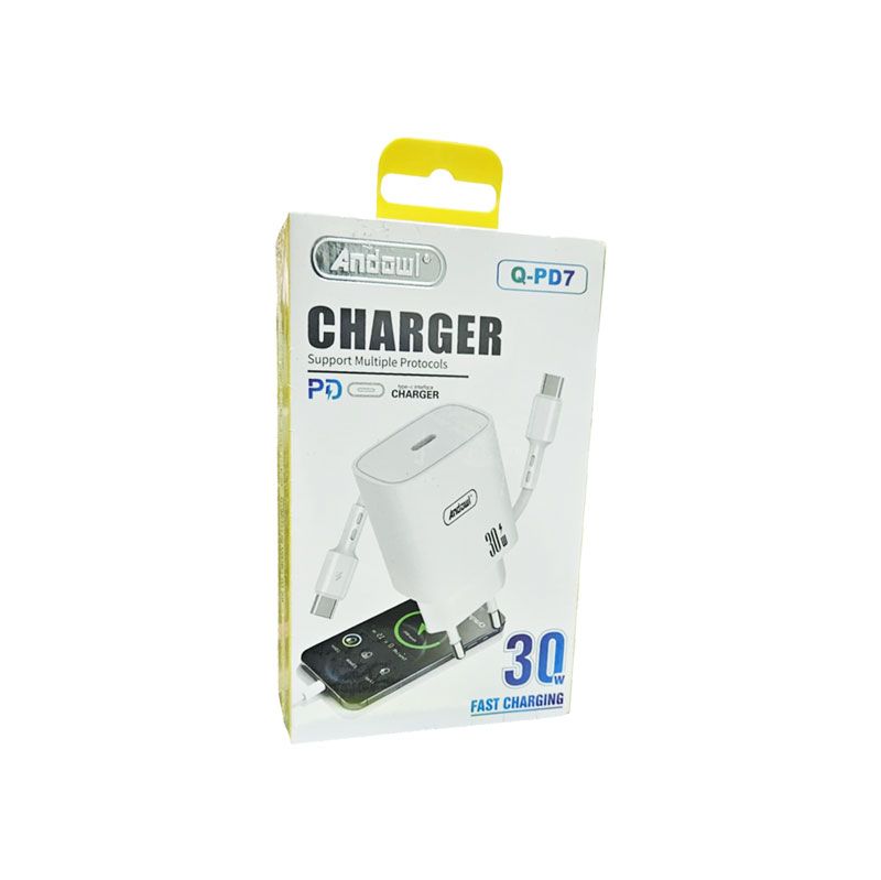 Andowl Φορτιστής Ταχείας Φόρτισης 30W Q-PD7 - Fast Charger ANDOWL
