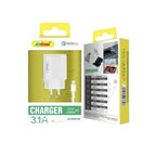 Andowl Φορτιστής με καλώδιο Lightning 3.1A Q-CD661B - Charger OEM