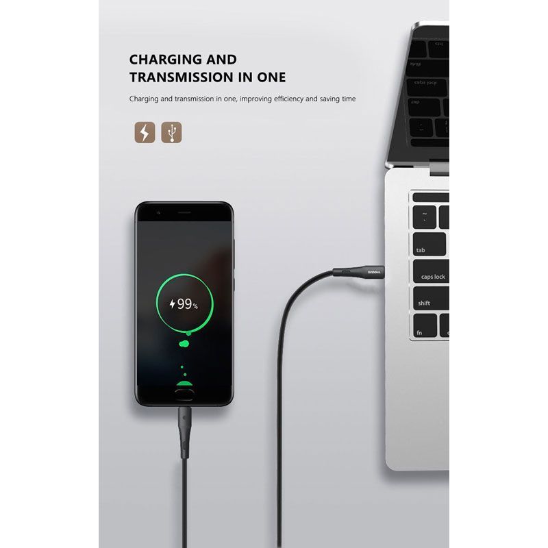 Andowl Καλώδιο Δεδομένων Type-C σε Lightning 1m 3A Q-SJ202 - Data Cable ANDOWL