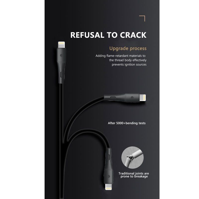 Andowl Καλώδιο Δεδομένων Type-C σε Lightning 1m 3A Q-SJ202 - Data Cable ANDOWL