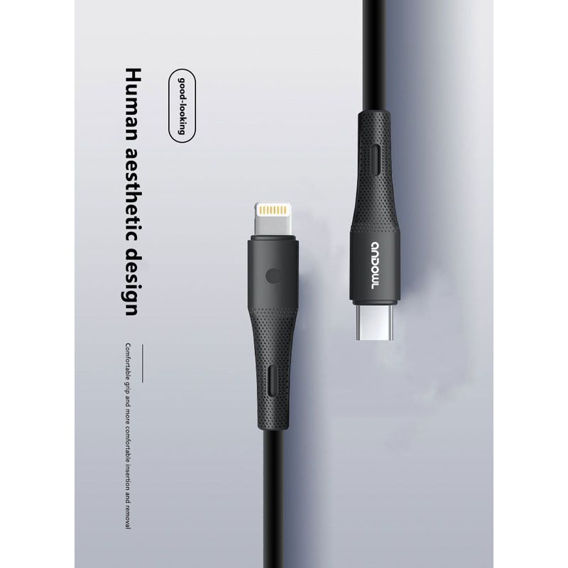 Andowl Καλώδιο Δεδομένων Type-C σε Lightning 1m 3A Q-SJ202 - Data Cable ANDOWL