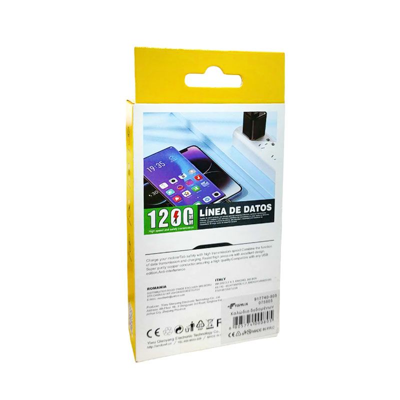 Andowl Καλώδιο Δεδομένων 6σε1 100W 120cm Q-SJ03 - Data Cable OEM