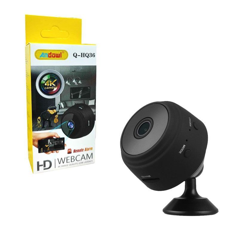 Andowl Κρυφή Κάμερα Παρακολούθησης 4K Q-HQ36 - Remote Alarm Web Camera HD ANDOWL