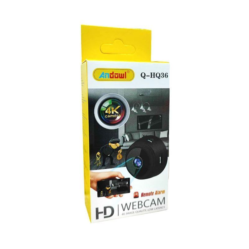 Andowl Κρυφή Κάμερα Παρακολούθησης 4K Q-HQ36 - Remote Alarm Web Camera HD ANDOWL