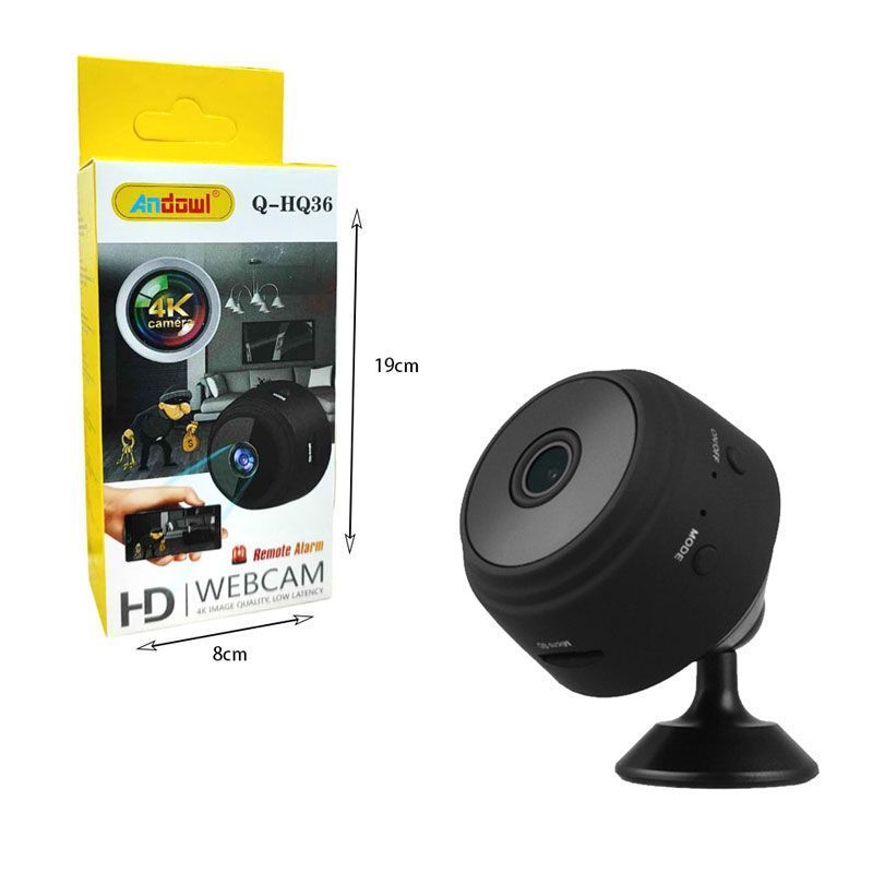 Andowl Κρυφή Κάμερα Παρακολούθησης 4K Q-HQ36 - Remote Alarm Web Camera HD ANDOWL