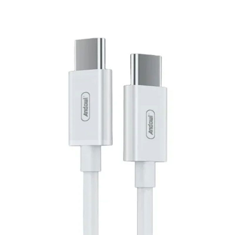 Andowl Q-SJ230 Καλώδιο γρήγορης φόρτισης TypeC 60W PD 1m Λευκό - Data Cable ANDOWL